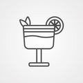 Cocktail vector icon sign symbol Royalty Free Stock Photo