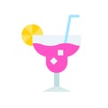 Cocktail vector illustration, Beverage flat style icon