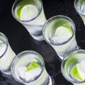 Cocktail. Vodka, gin, tequila with lime Royalty Free Stock Photo