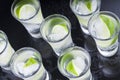 Cocktail. Vodka, gin, tequila with lime Royalty Free Stock Photo