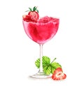 Cocktail watercolor illustration Royalty Free Stock Photo