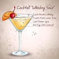 Cocktail Whiskey sour