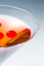 Cocktail with whisky and raspberry sphere Royalty Free Stock Photo