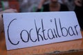 Cocktailbar sign Royalty Free Stock Photo