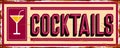 Cocktails. Bar. Vintage metal sign. Grunge style Royalty Free Stock Photo