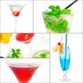 Cocktails collage