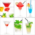 Cocktails collage