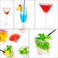 Cocktails collage