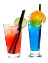 Cocktails Collection - Polar Bear and Long Beach Iced Tea Royalty Free Stock Photo