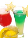 Cocktails Collection - Starfruit Cocktail, Alien Sky and Sidecar Royalty Free Stock Photo