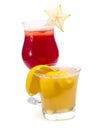 Cocktails Collection - Starfruit Cocktail and Sidecar Royalty Free Stock Photo