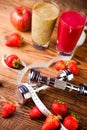 Cocktails with fresh fruits, Vitamin and Fitness Royalty Free Stock Photo