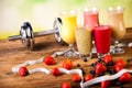 Cocktails with fresh fruits, Vitamin and Fitness Royalty Free Stock Photo