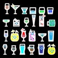 Cocktails glasses vector illustration Royalty Free Stock Photo