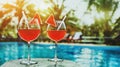 Cocktails in luxury hotel resort Royalty Free Stock Photo