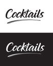 Cocktails menu title