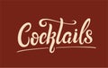 Cocktails menu title