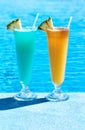 Cocktails near swimming pool