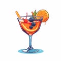 Cocktails Party, pub, restaurant or club element vector