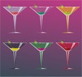 Cocktails, vector illustration