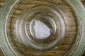 Coco oil dissolving in glass