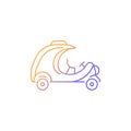 Coco taxi gradient linear vector icon Royalty Free Stock Photo