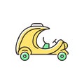 Coco taxi RGB color icon Royalty Free Stock Photo