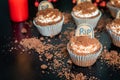 Cocoa Banana Halloween cupcakes with tombstone