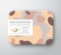 Cocoa Bath Cosmetics Package Box. Vector Wrapped Paper Container with Care Label Cover. Packaging Design. Modern