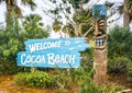 Cocoa Beach Welcome Sign Royalty Free Stock Photo