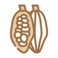 cocoa beans color icon vector illustration