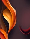 cocoa brown and orange colored pattern background, Material style art, generative using ai tool