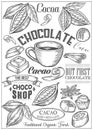 Cocoa, cacao, chocolate Vector set of Dessert Spices logos, labels, badges and design Royalty Free Stock Photo