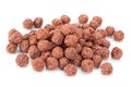 Cocoa corn balls snack on white Royalty Free Stock Photo