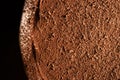 Cocoa Dusting Close Up on Tiramisu