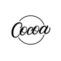 Cocoa hand written lettering logo.