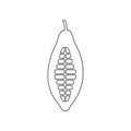 cocoa icon. Element of nuts for mobile concept and web apps icon. Outline, thin line icon for website design and development, app Royalty Free Stock Photo
