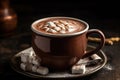 cocoa marshmallow hot drink dessert Royalty Free Stock Photo