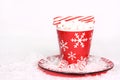 Cocoa with peppermint sticks Royalty Free Stock Photo