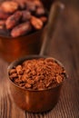 Cocoa powder and grated chocolate Royalty Free Stock Photo