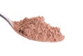 Cocoa powder isolated on white Royalty Free Stock Photo