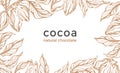 Cocoa template. Vector tropical border