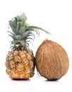 Cocoanut and pineapple Royalty Free Stock Photo