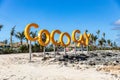 The CocoCay sign at Royal Caribbean`s private island.