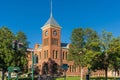 Flagstaff, Arizona USA- September 1, 2022: Coconino County Superior Court building. Old courthouse made with red stone.