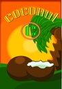 coconut ABC hornbook alphabet Children's