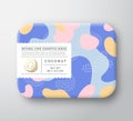 Coconut Bath Cosmetics Package Box. Vector Wrapped Paper Container with Care Label Cover. Packaging Design. Modern