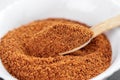 Coconut brown unrefined sugar close up