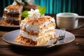 Coconut Cake close up food photography Royalty Free Stock Photo