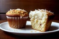 Coconut Cake Muffin Delight A Sweet Indulgence.AI Generated